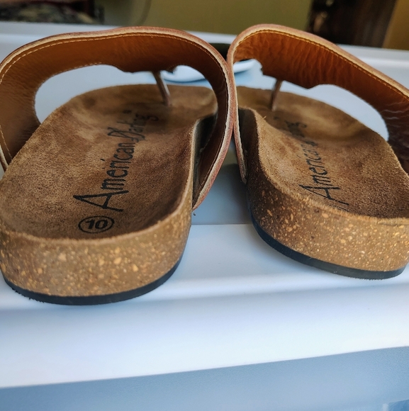 American Darling hand-carved genuine leather flip-flop sandals,women's sz 10. - Picture 14 of 17